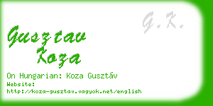 gusztav koza business card